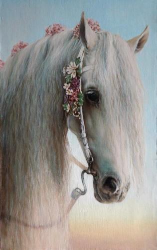 Лошадь белая Городетская И.